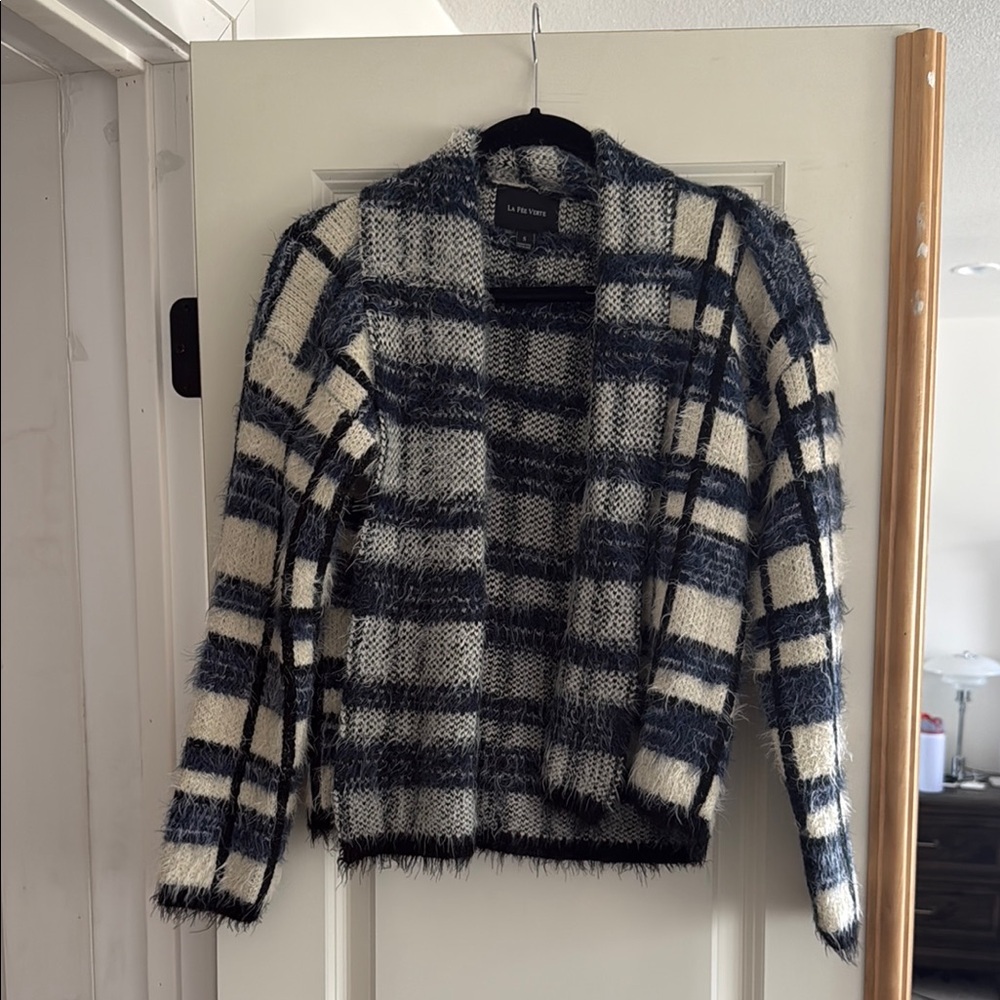 La Vie En Rose Plaid Knit Sweater